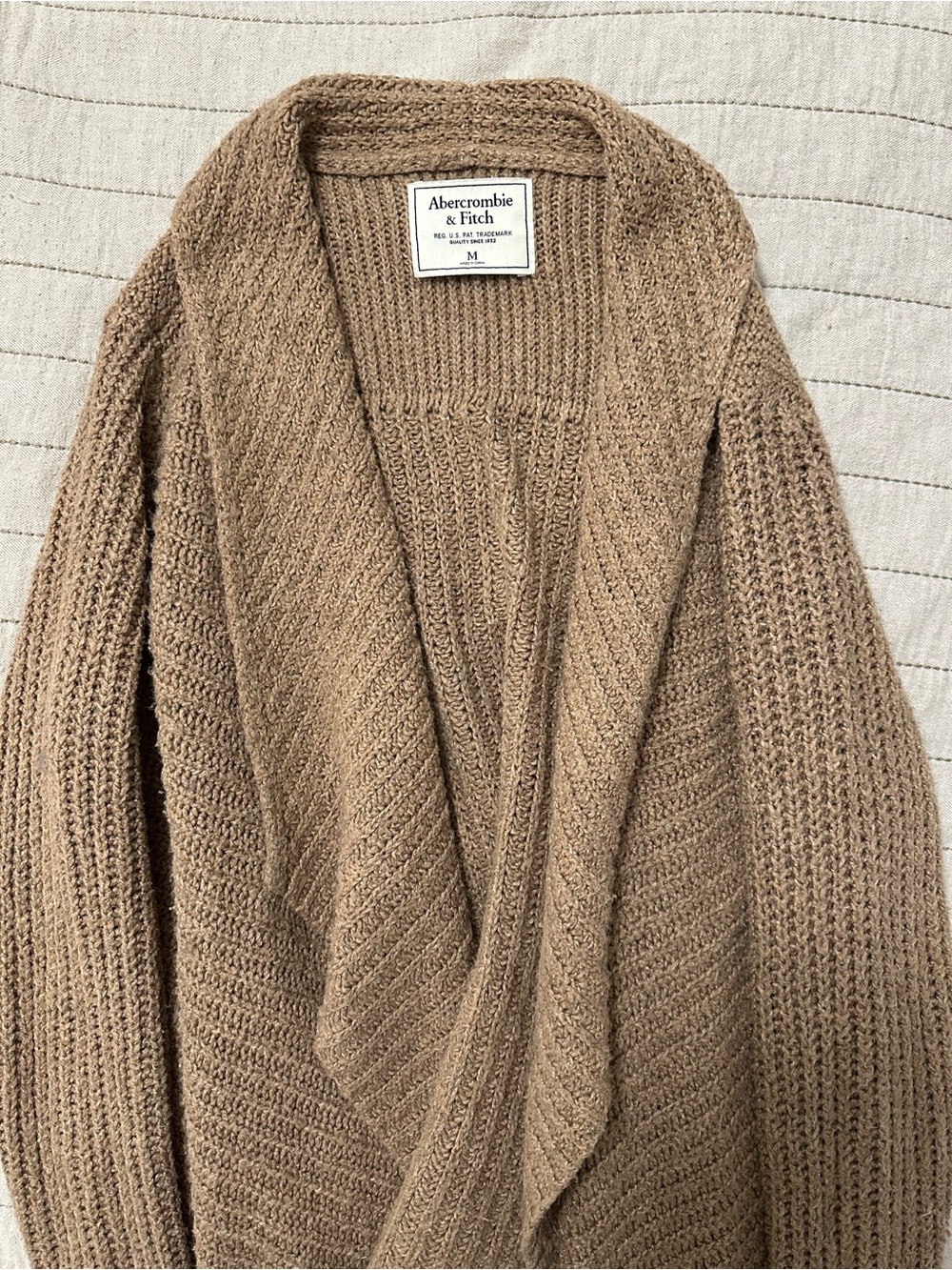 Vintage Abercrombie & Fitch Waterfall Draped Open-Front Cardigan